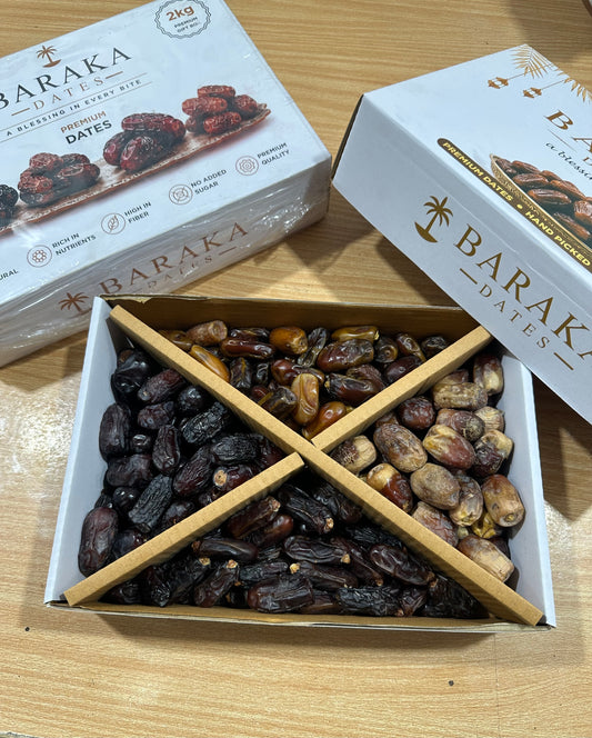 2KG Premium Mix Dates Box – 4 Varieties | Free Delivery | Rs. 2,250